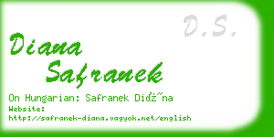 diana safranek business card